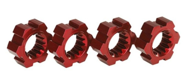 TRX7756R Radmitnehmer Aluminium rot (4)